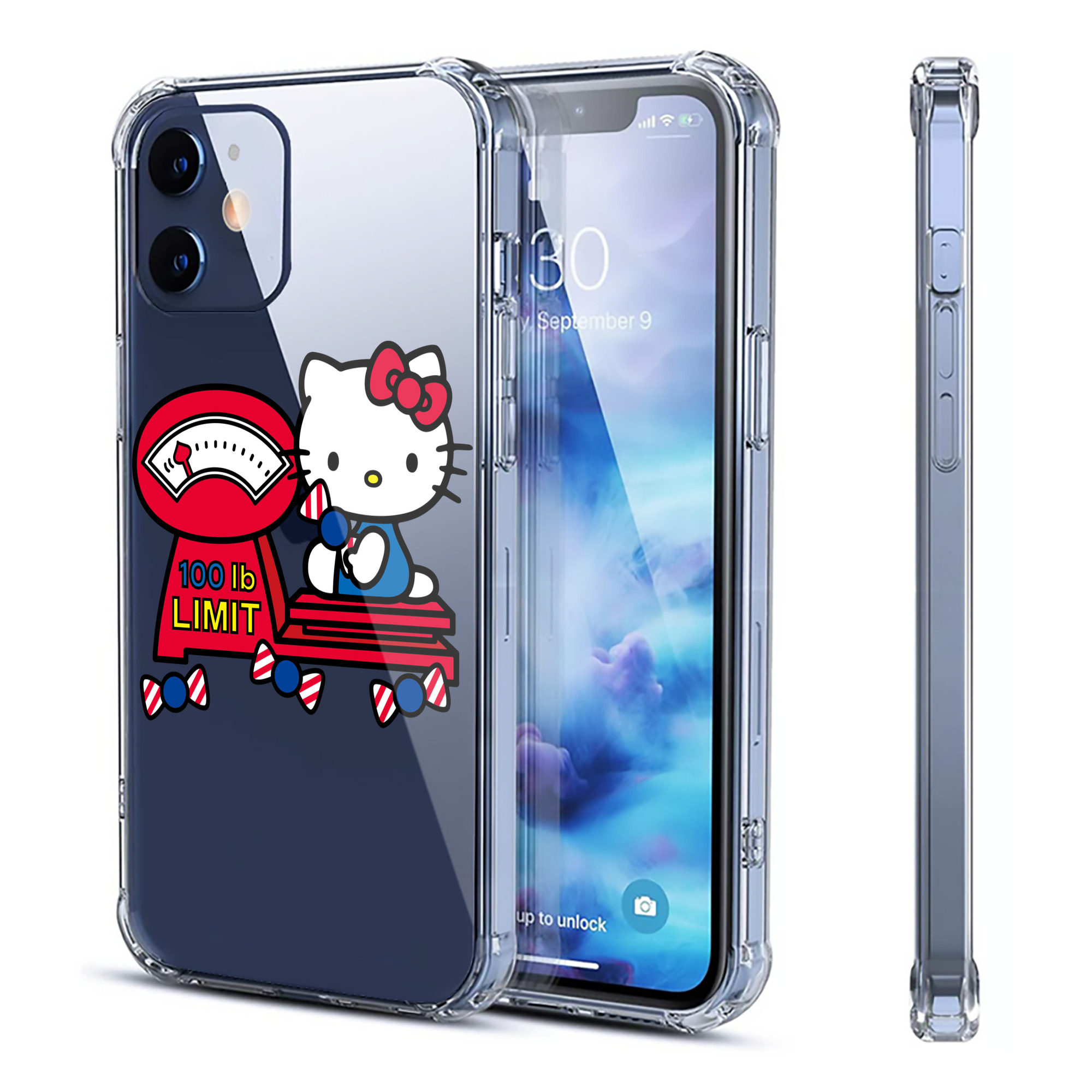 （画像用） Hello Kitty ハローキティ 【iPhone 12シリーズ対応】透明スマホケース（クリアソフトケース）